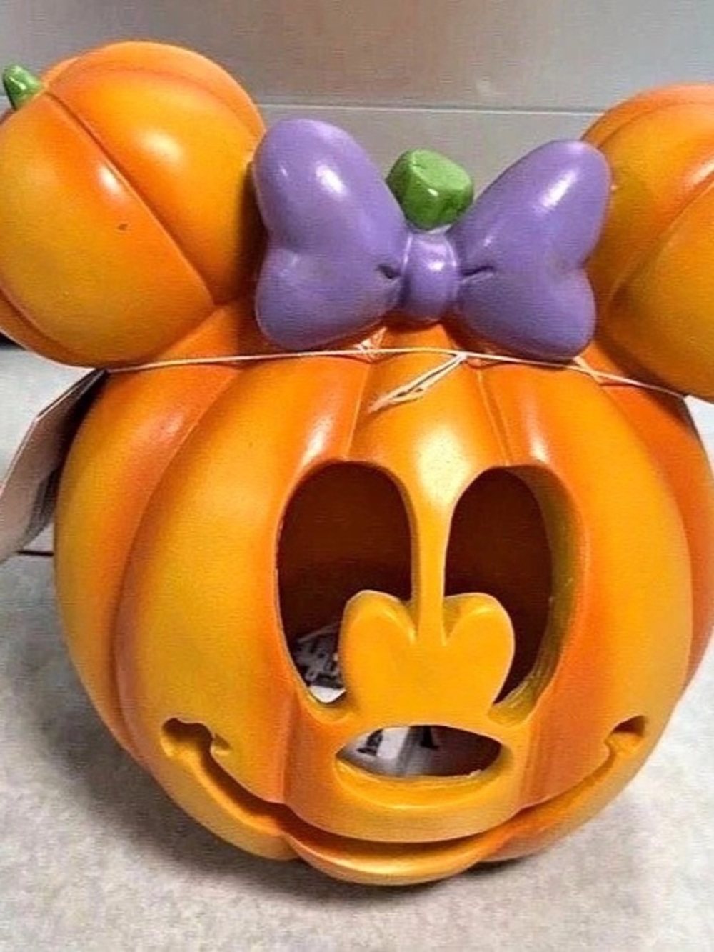 Disney Mickey Minnie Mouse Halloween Light Up Pumpkin Decor Set of 2 NEW
